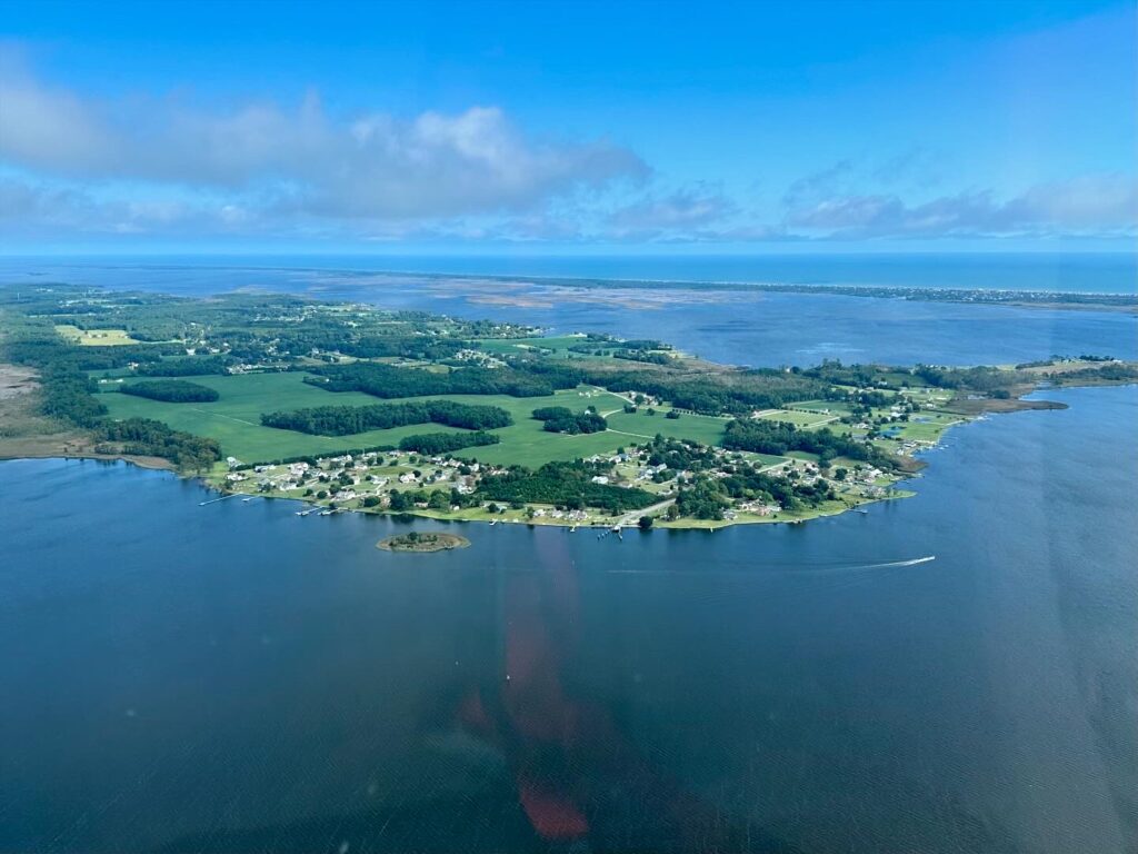 Knotts Island and the Outer Banks in the background