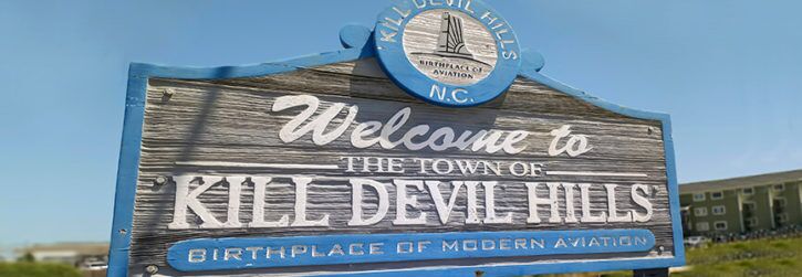 Welcome to Kill Devil Hills Town Sign