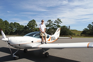 Ryan flying on the Outer Banks