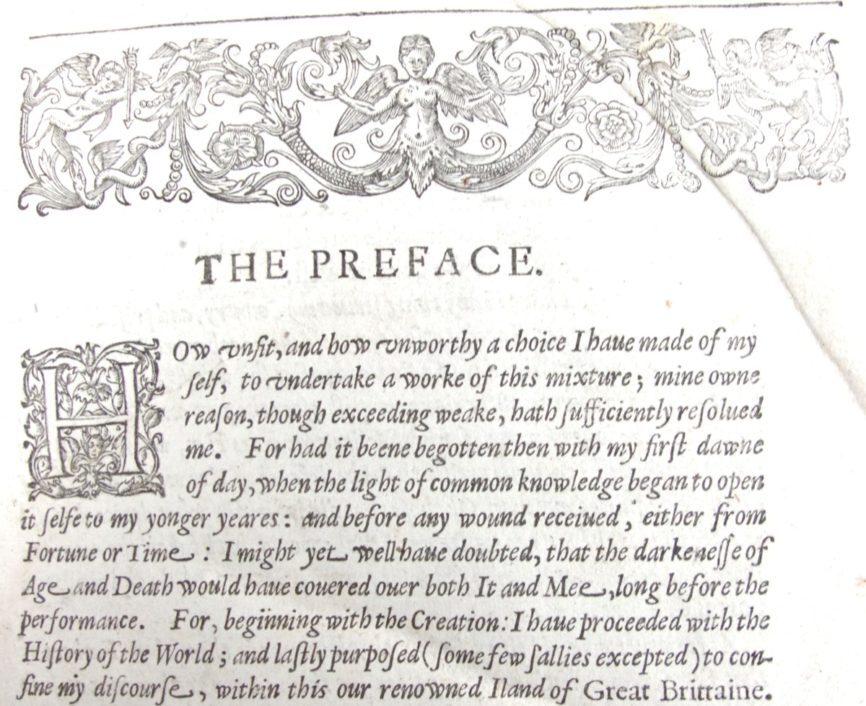 Sir Walter Raleigh Book Historie of the World